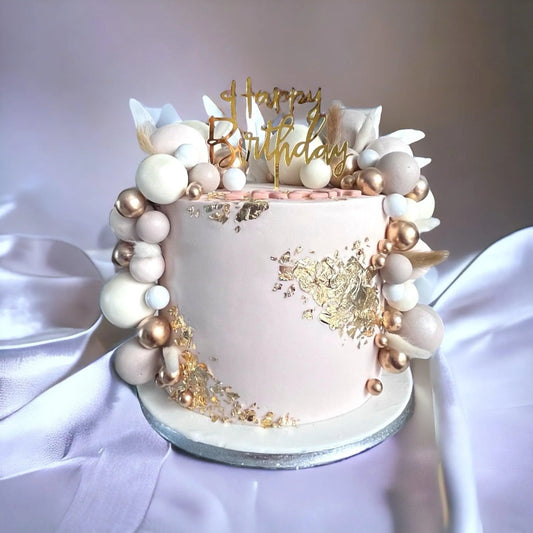 birthday-cake-with-balls-and-gold-naturally-deliciousss - Naturally_deliciousss