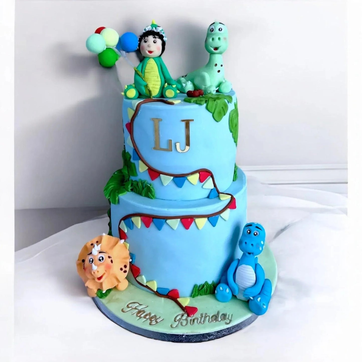 Dinosours Birthday Cake -two tiers - Naturally_deliciousss
