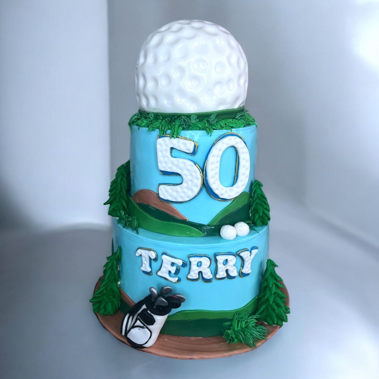 Golf theme birthday cake