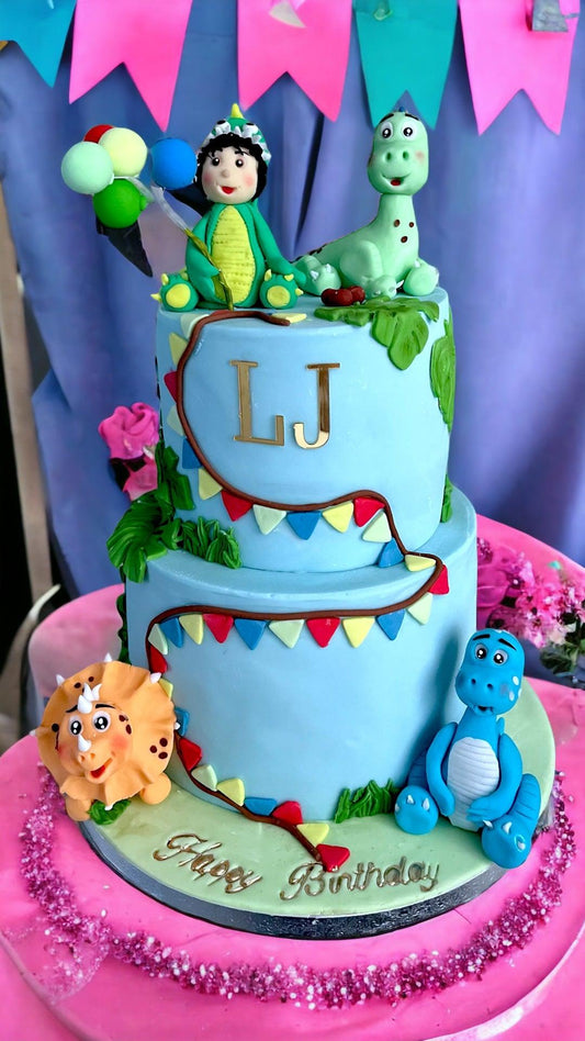 Dinosours Birthday Cake -two tiers - Naturally_deliciousss