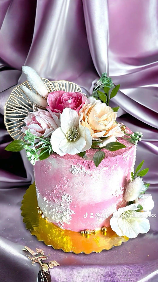 birthday cake with flowers - Naturally_deliciousss