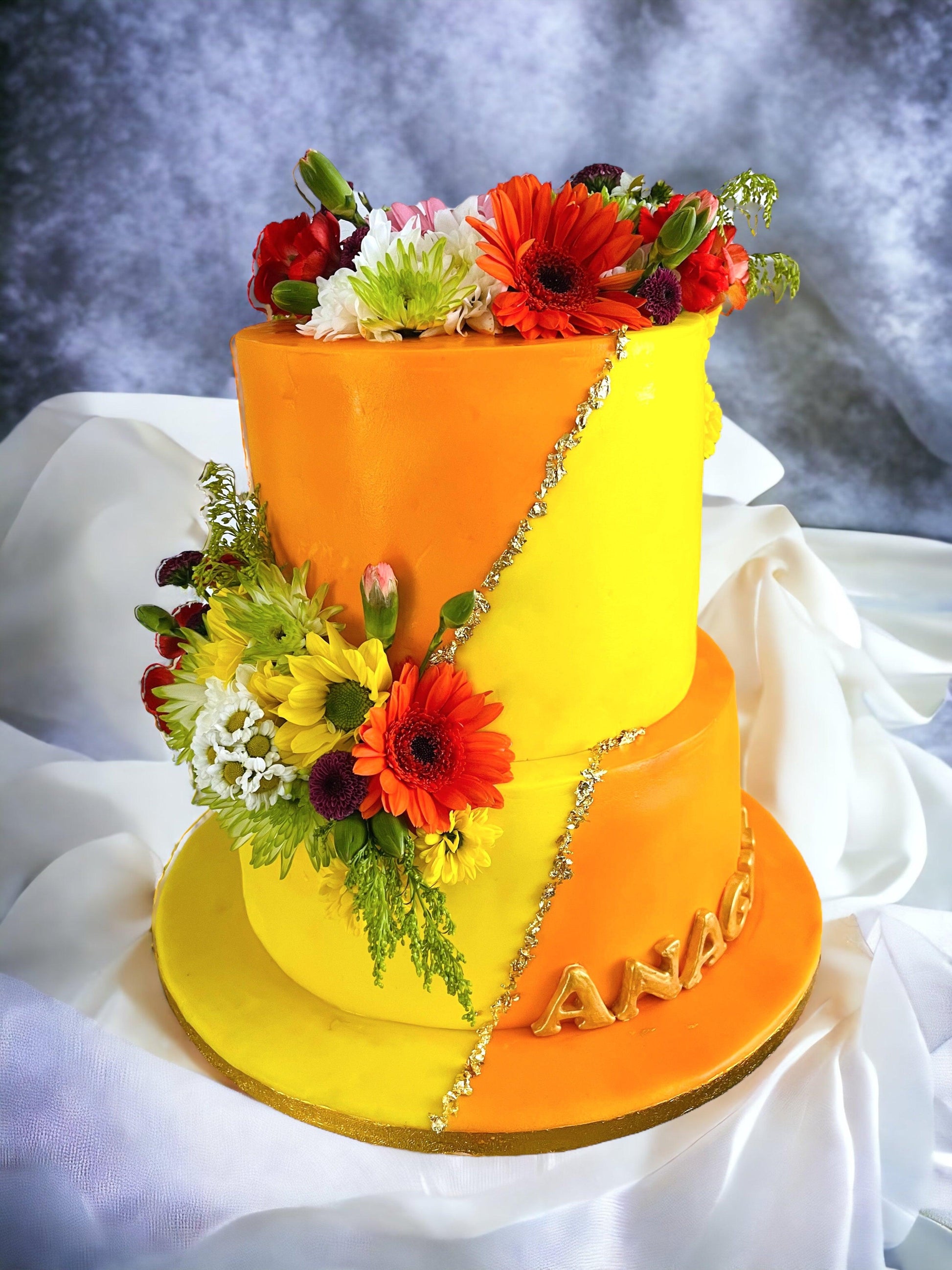 Birthday cake -with fresh flowers - Naturally_deliciousss