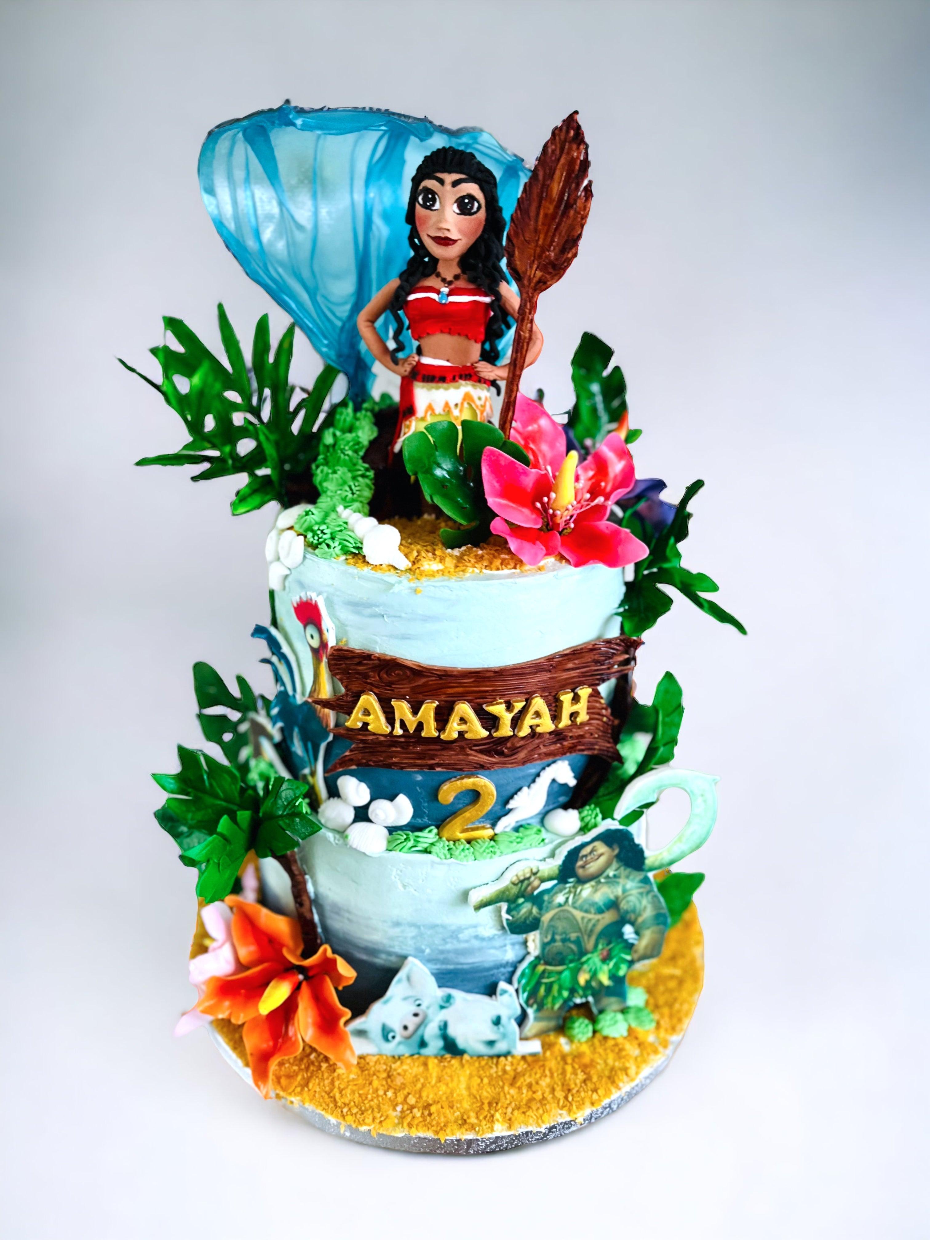 Just wanted to share the Moana themed cake I made for my friend's son's  birthday! : r/cakedecorating