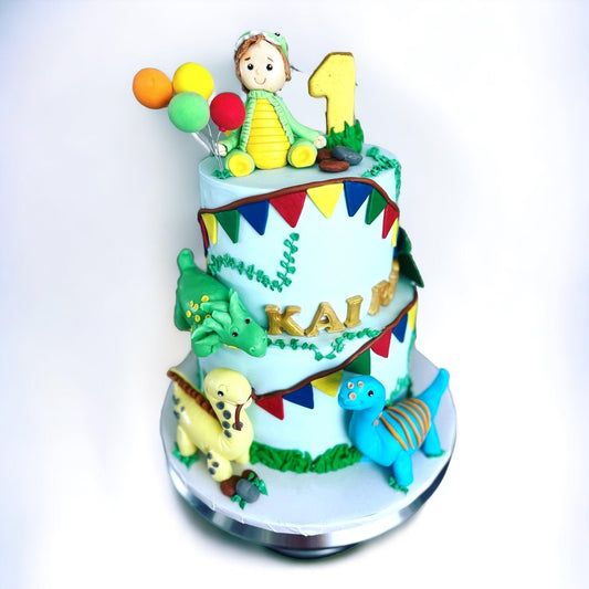 Dinosours Birthday Cake -two tiers - Naturally_deliciousss