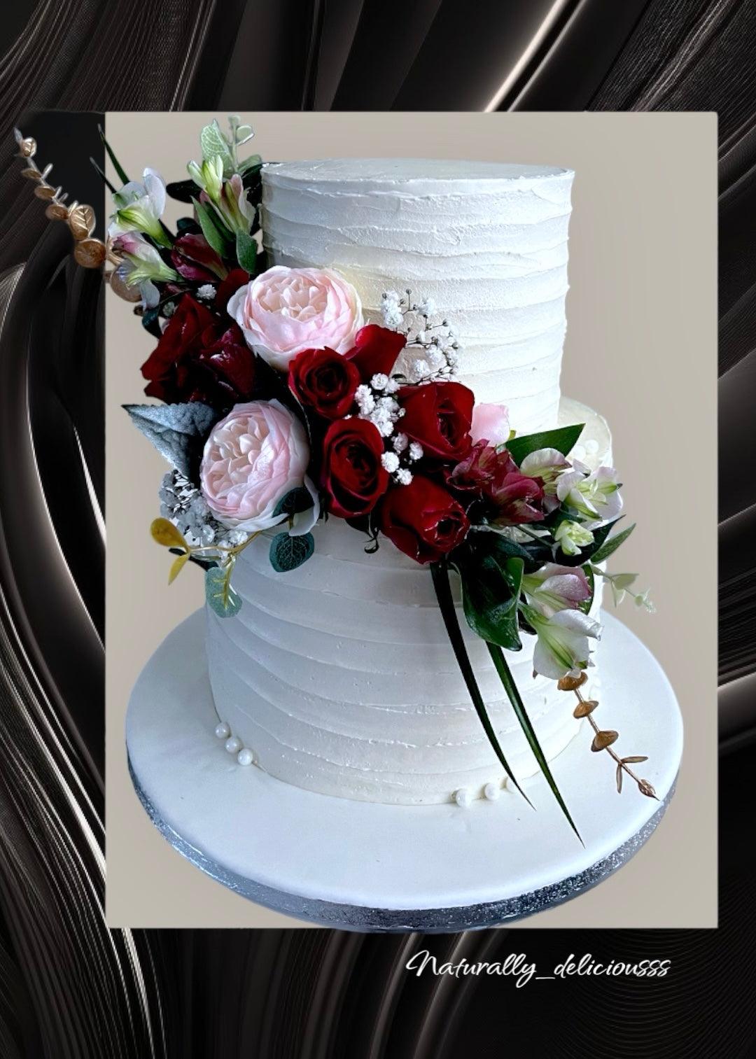 Floral wedding cake - Naturally_deliciousss
