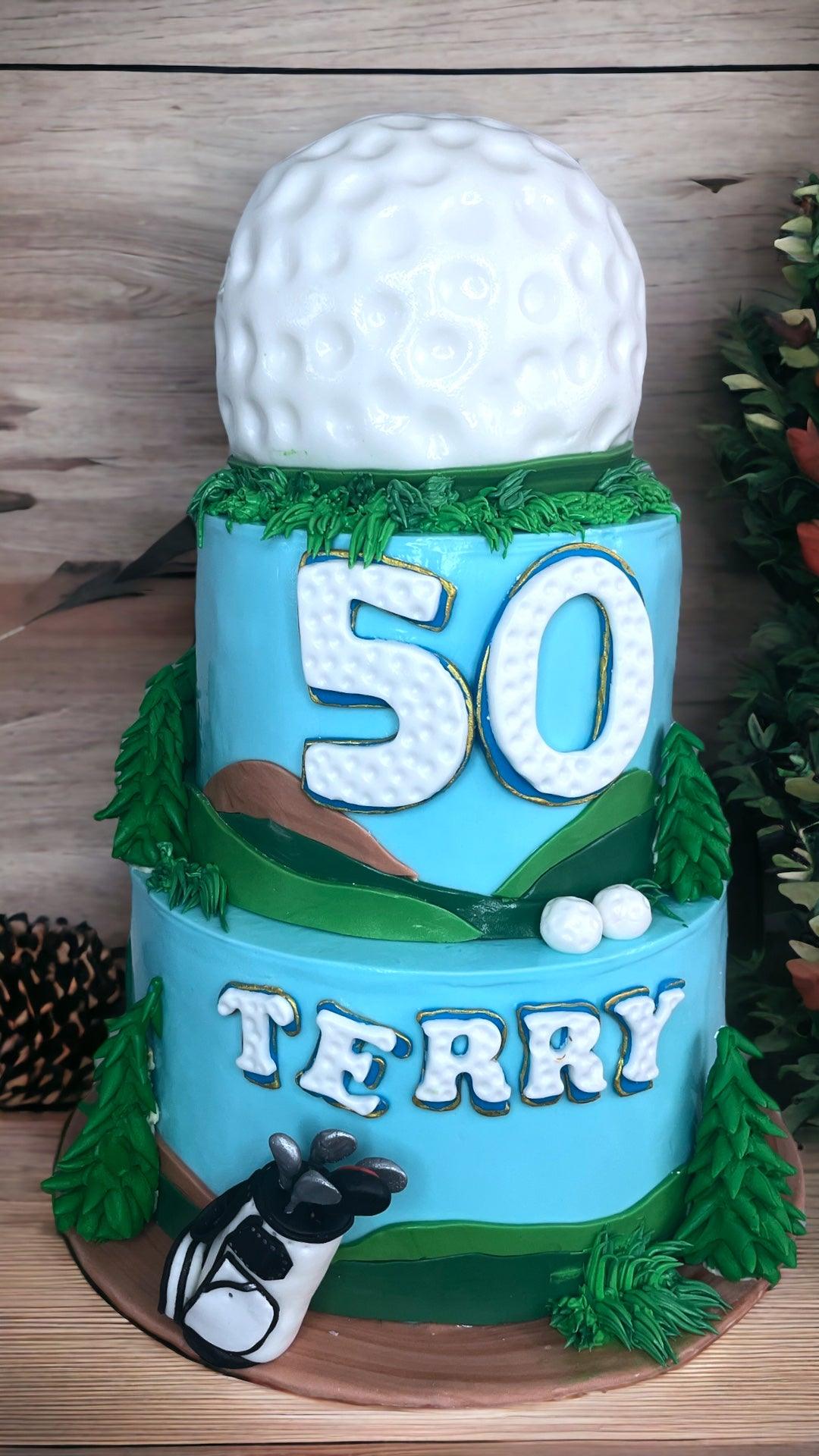 Golf theme birthday cake - Naturally_deliciousss