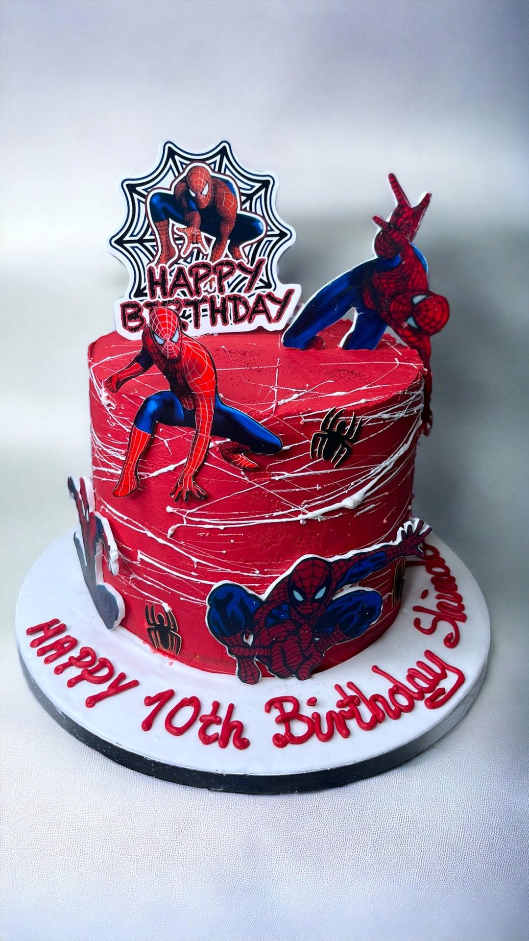 Spider-Man cake -tall - Naturally_deliciousss